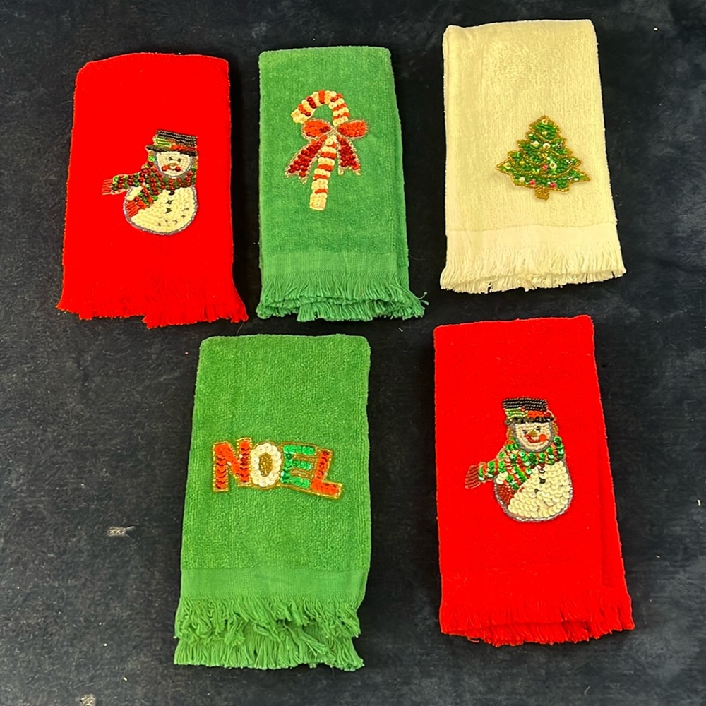 Christmas Sequin Towels